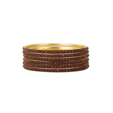 DEVI BANGLE - TABAC (SET OF 6)