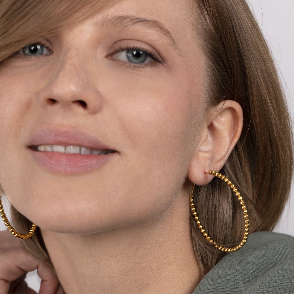 dd16095 ORECCHINI CERCHIO SFERE