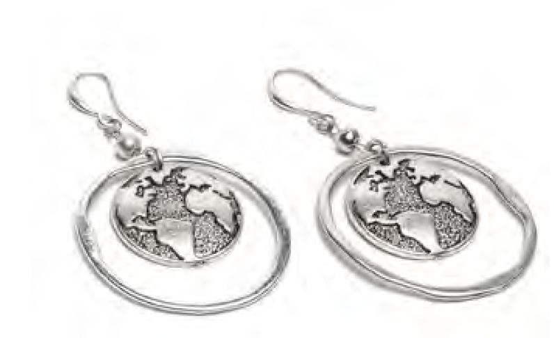 LO80219/Orecchini Cerchio MappaMondo