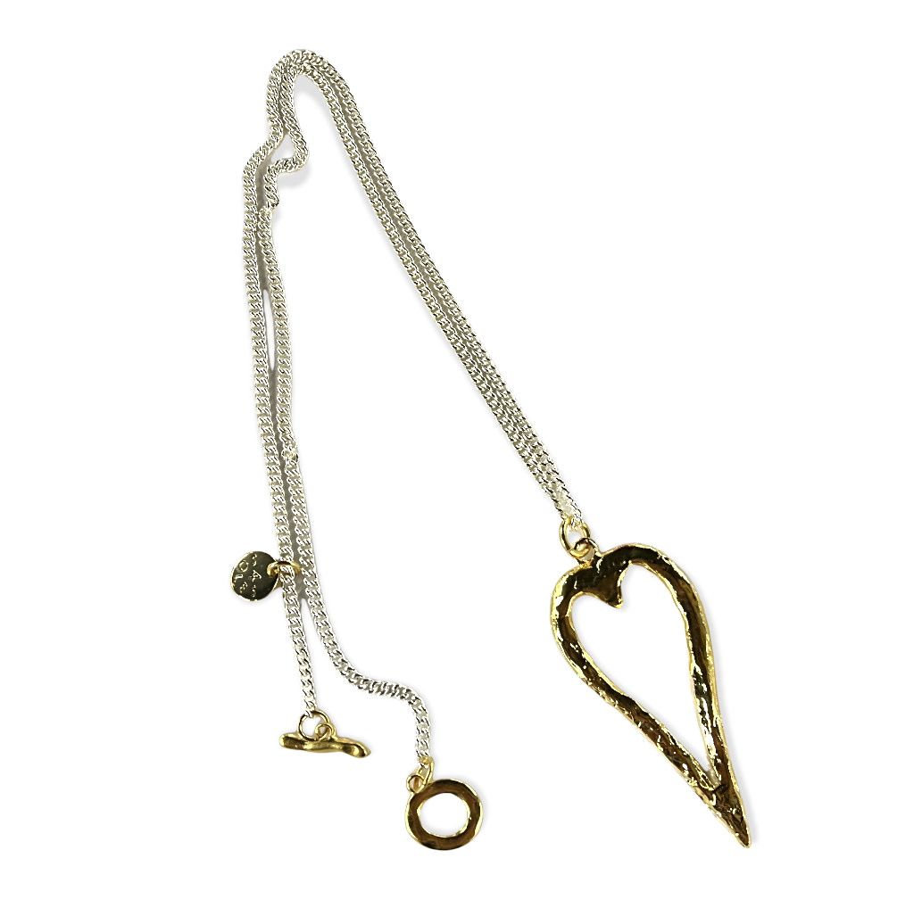 2 tone heart necklace 4 soles