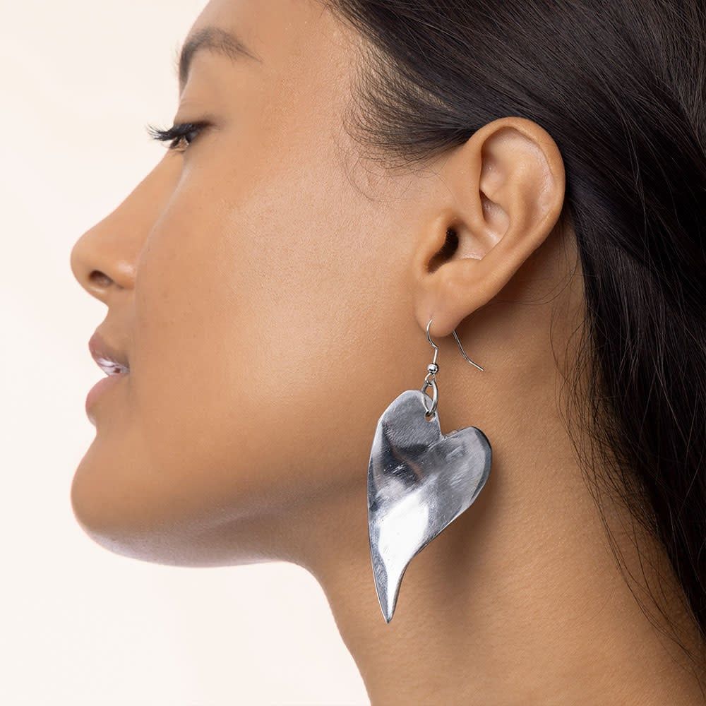 al17386BOUCLES COEUR PLIE IRREGULIER