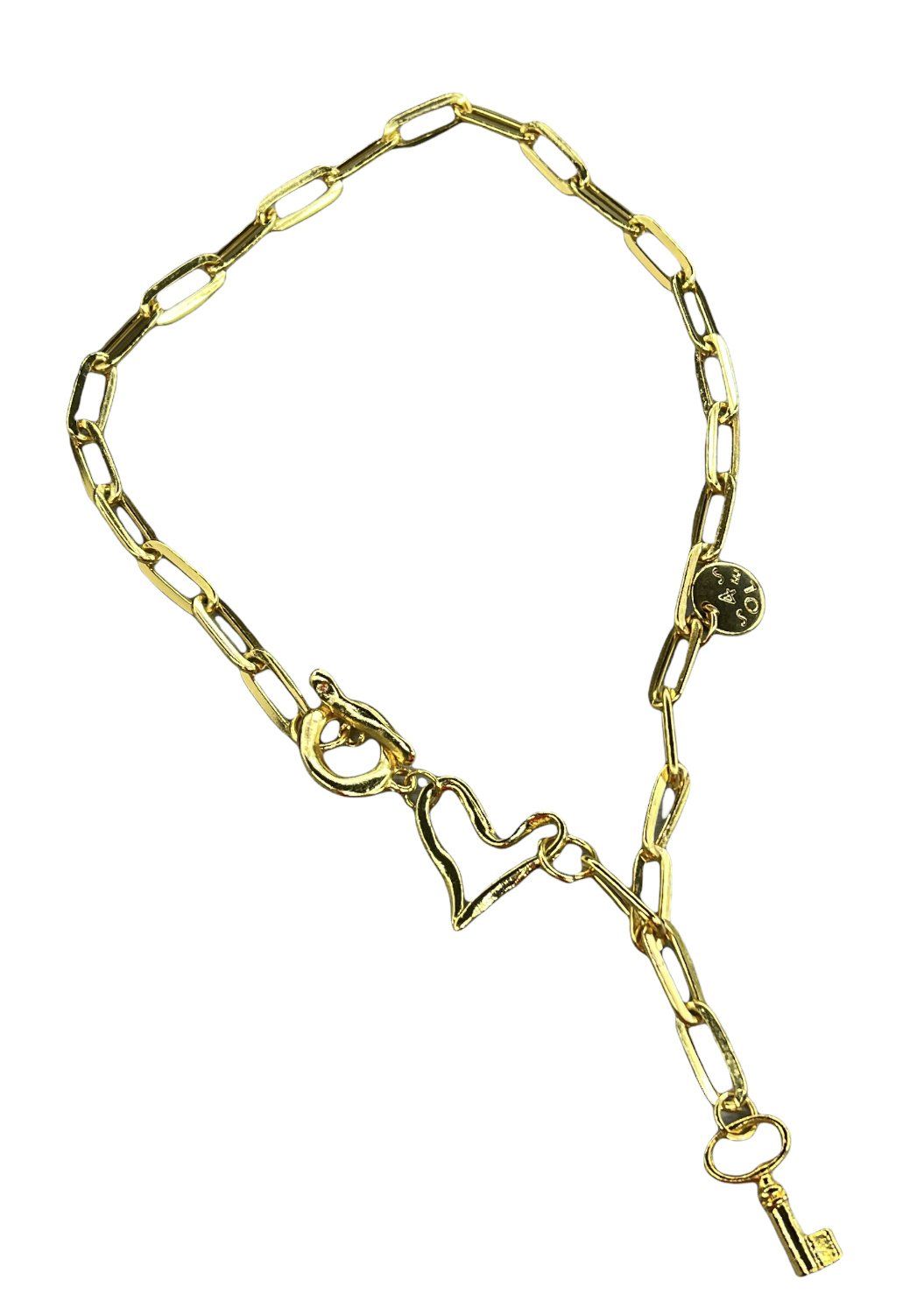 Heart and key necklace 4 soles