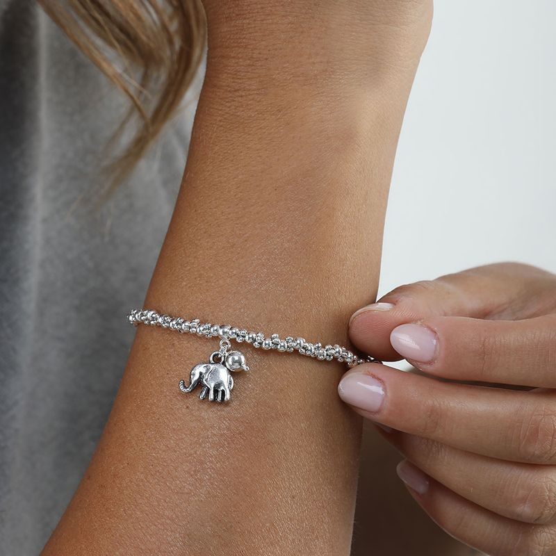 LO00105BRACCIALE EL. CHARM ELEFANTE