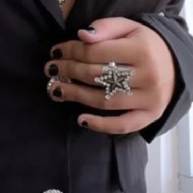 Super Star ring Antique silver