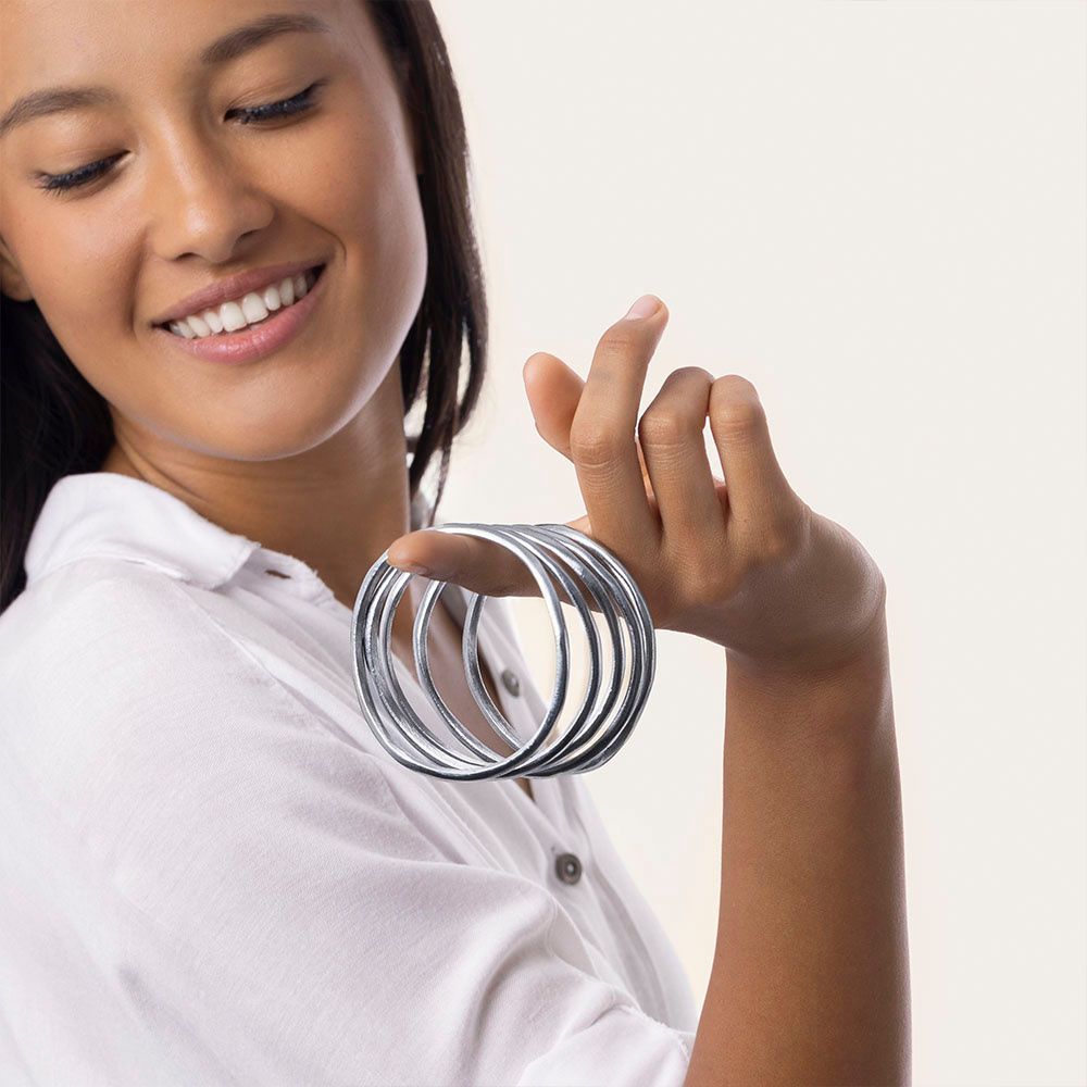 AL00177WAVED BRACELET SET 5PCS