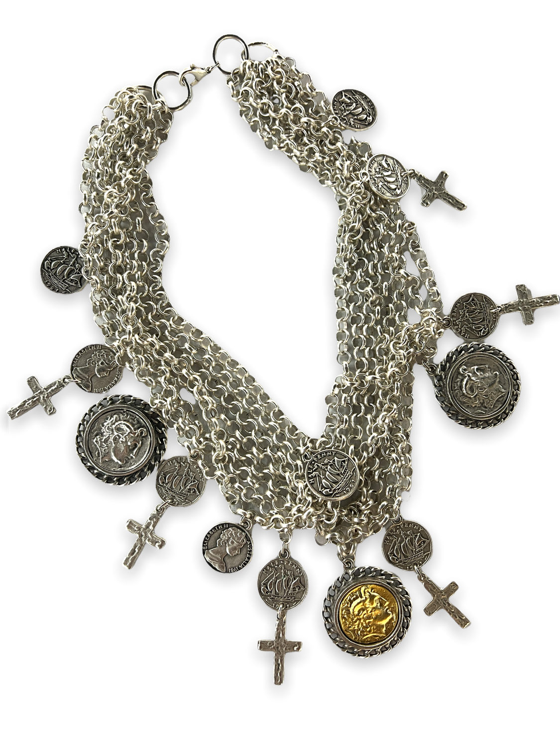 Multi charms necklace n19212