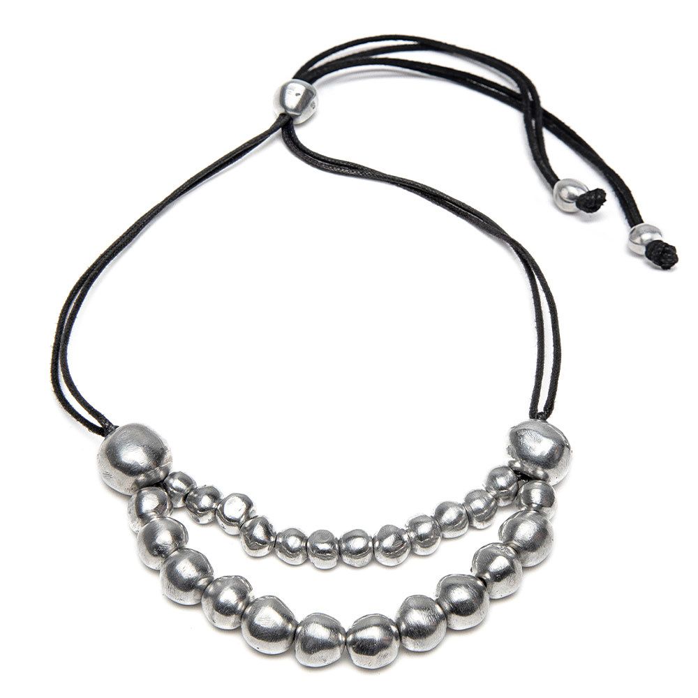 Al02203/Collier 2 Fils Boules Petites