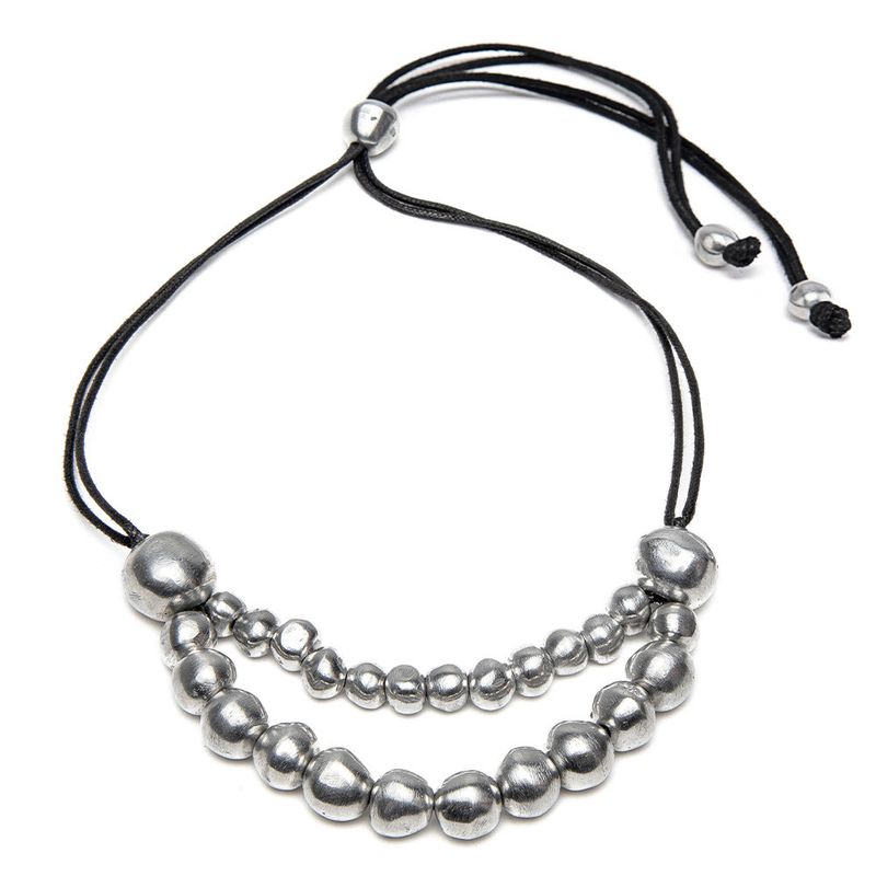 Al02203/Collier 2 Fils Boules Petites