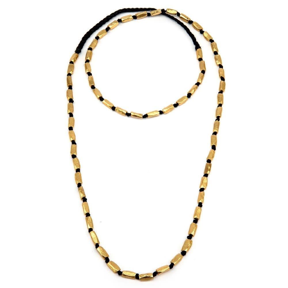 DRY1002MACRAME NECKLACE NUGGETS