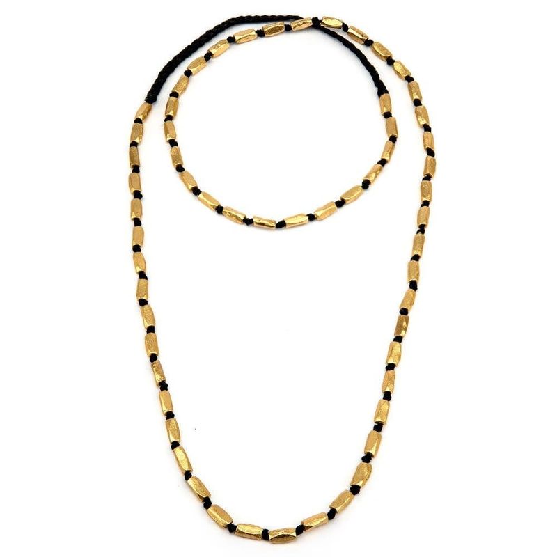 DRY1002MACRAME NECKLACE NUGGETS