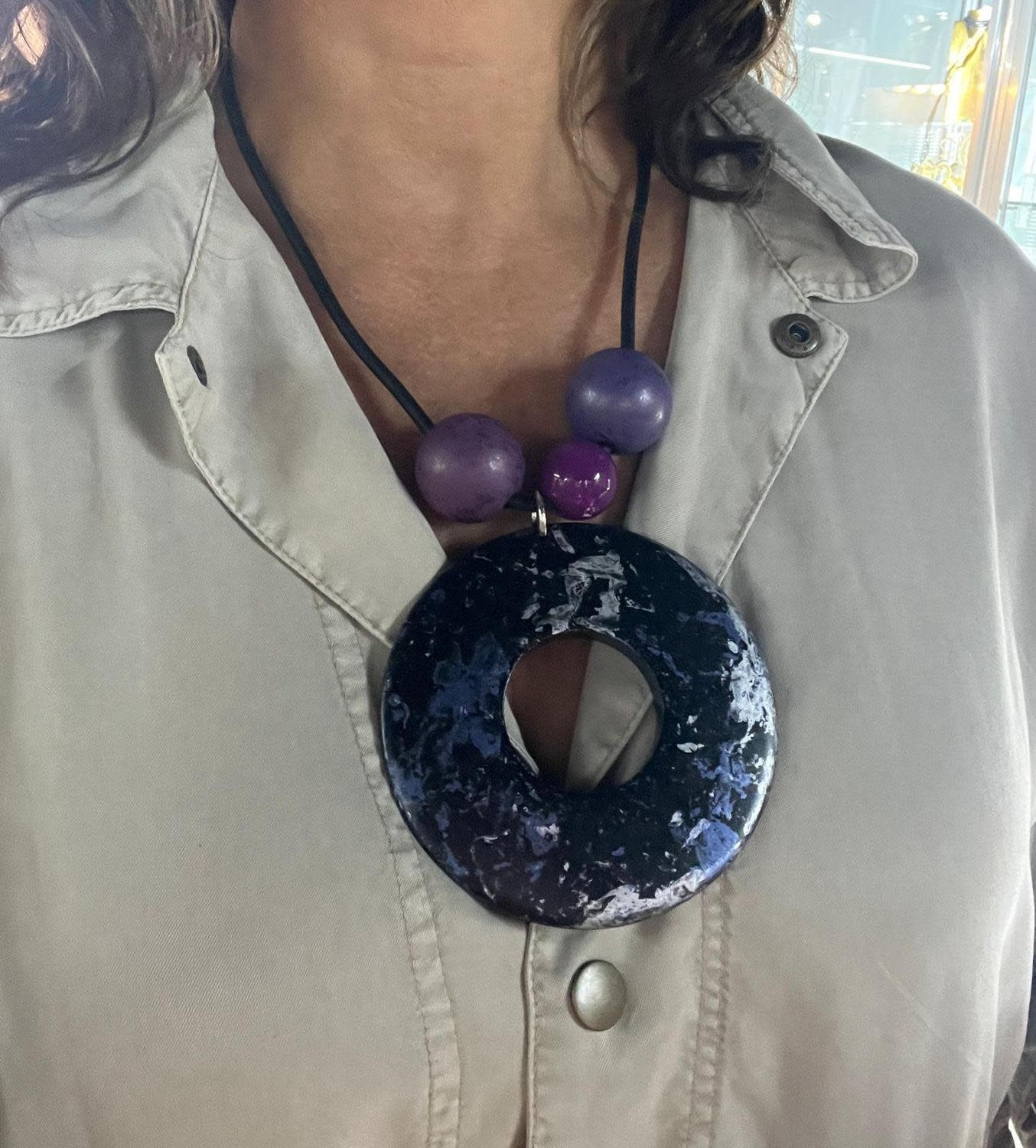 Purple Resin Necklace