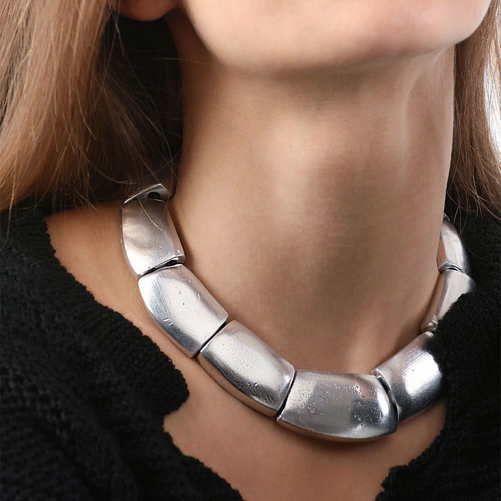 al02020 COLLANA COURT PLAQUE LISSE