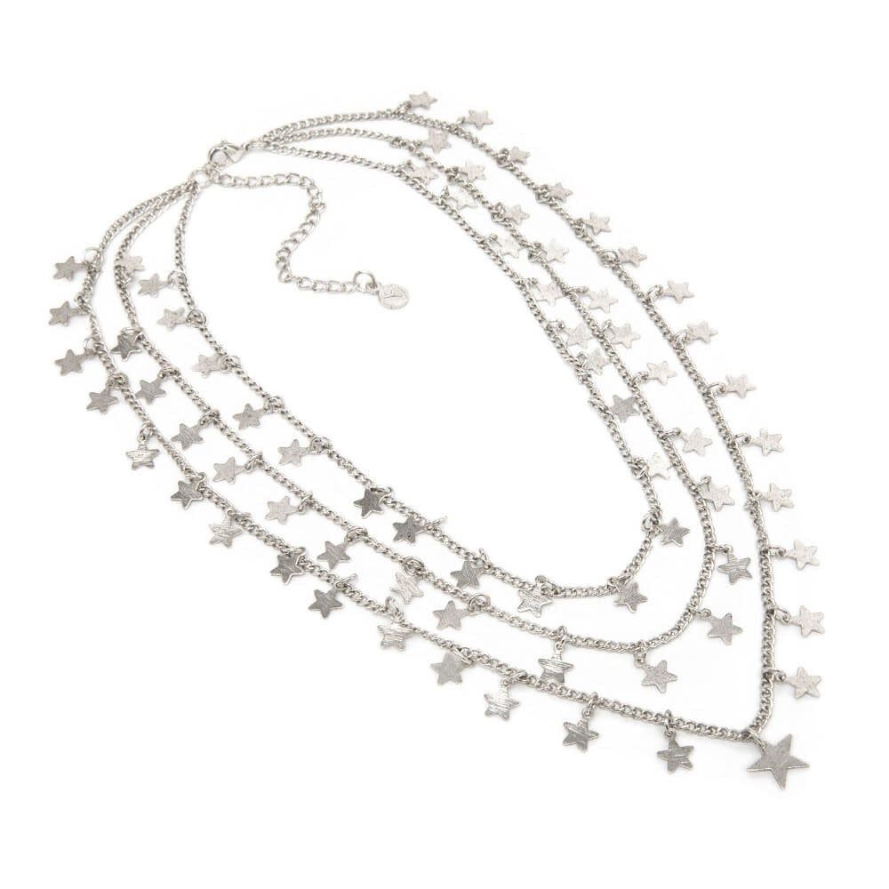 COLLANA 3 CATENE STELLE MI1086