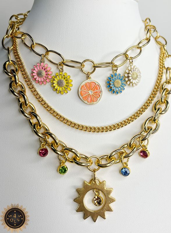 Es0004  3 layers necklace