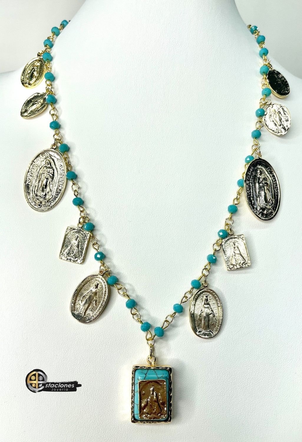 Virgins turq necklace