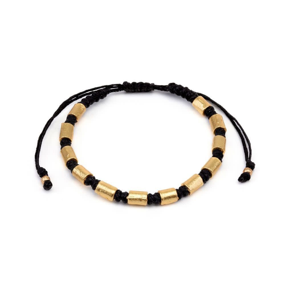 DRY4503BRACELET MACRAME CYLINDERS