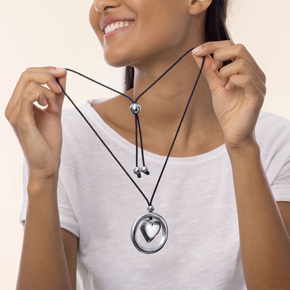 al05045 PENDENTIVES COURT RONDE A A/COEUR BOMBE