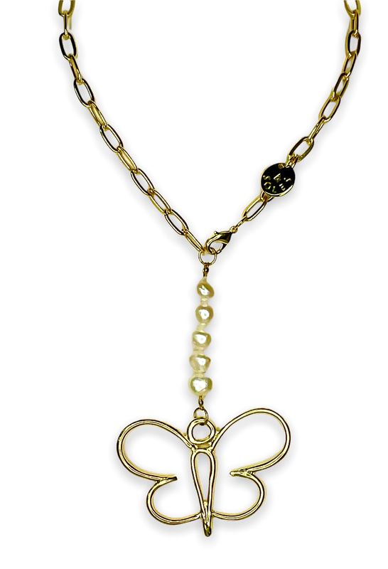Es0009 butterfly 4 soles necklace