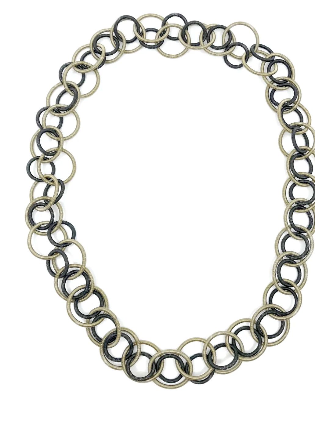 L7I - Bronze/Black Long Multi Loop Necklace