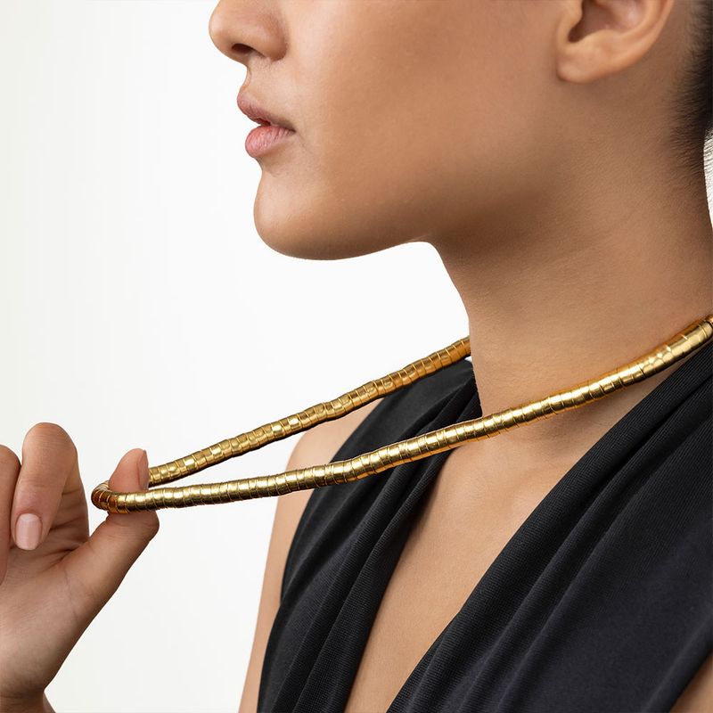 dd04043VINTAGE SNAKE NECKLACE