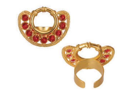 Anillo nariguera círculos rojo