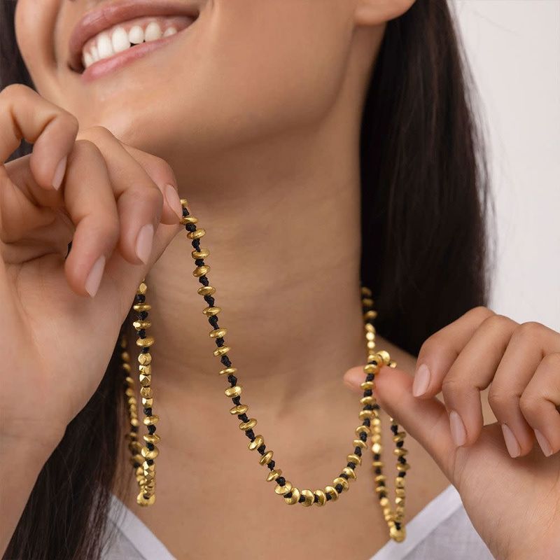 DRY1001MACRAME WASHERS/DIAMONDS NECKLACE