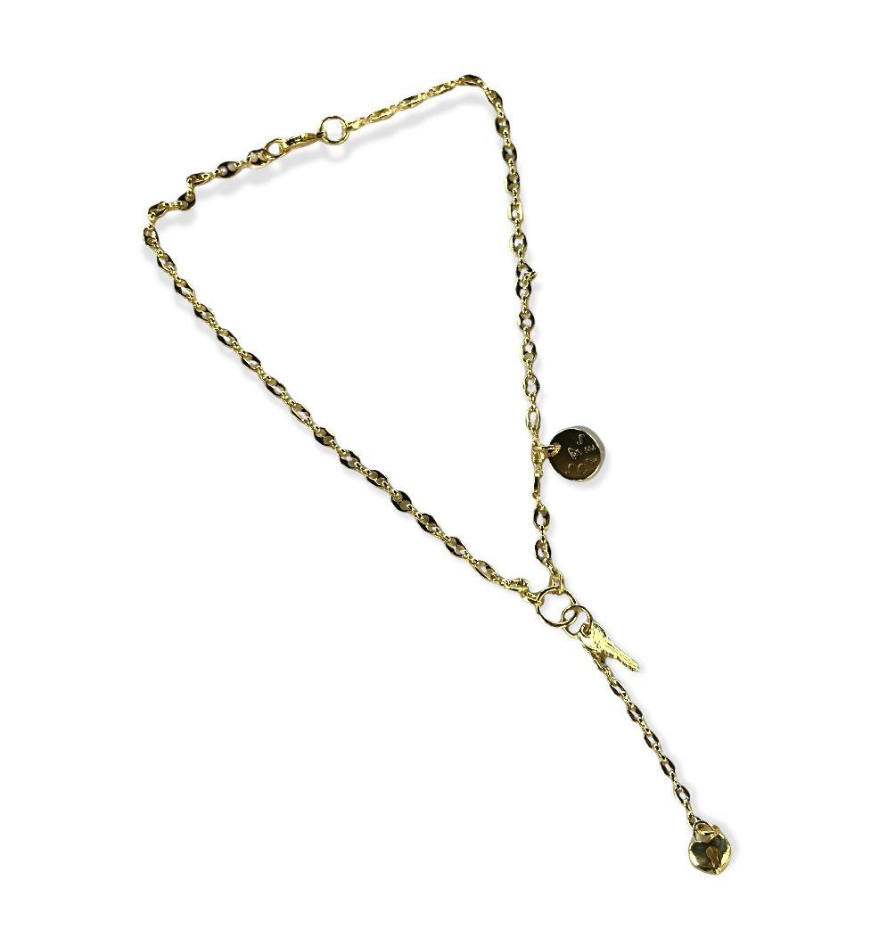 Key  &amp; lock 4 soles necklace