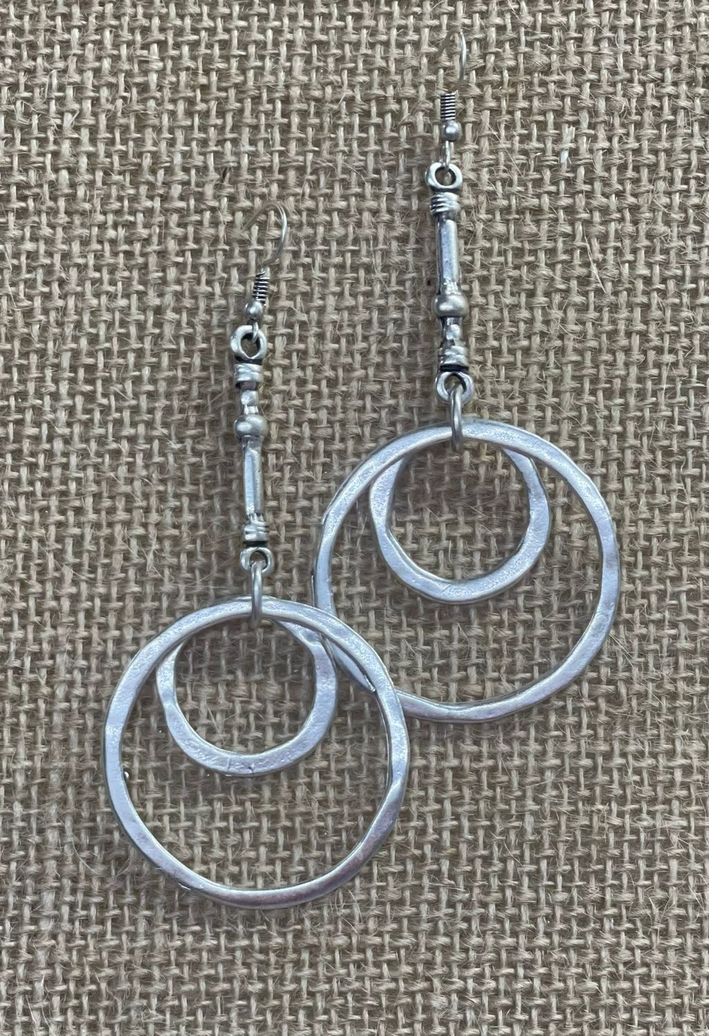 Round Silver Earrings