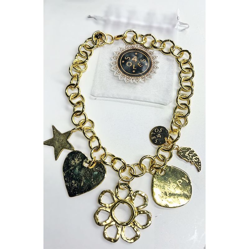 5 big charms necklace