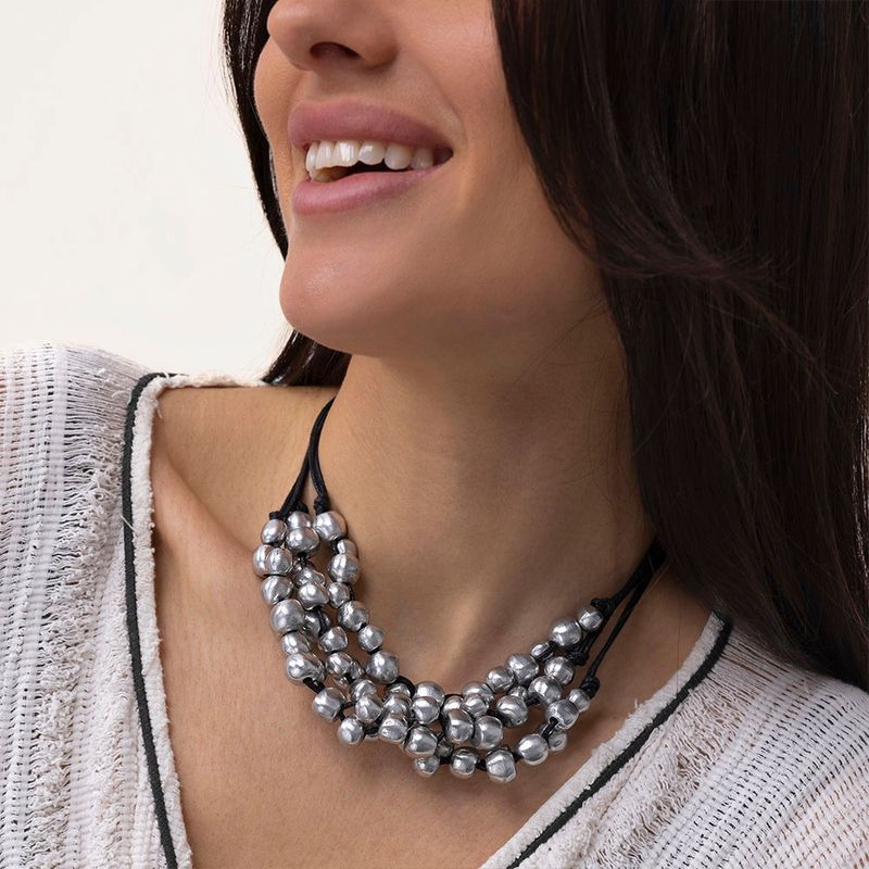 al02205 COLLIER BOULES 3 FILES A DECALE