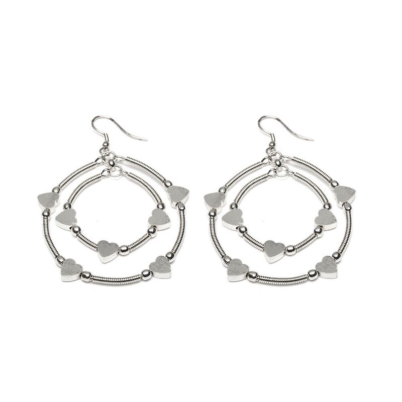 MI3086/ORECCHINI MULTICERCHI CUORI SET