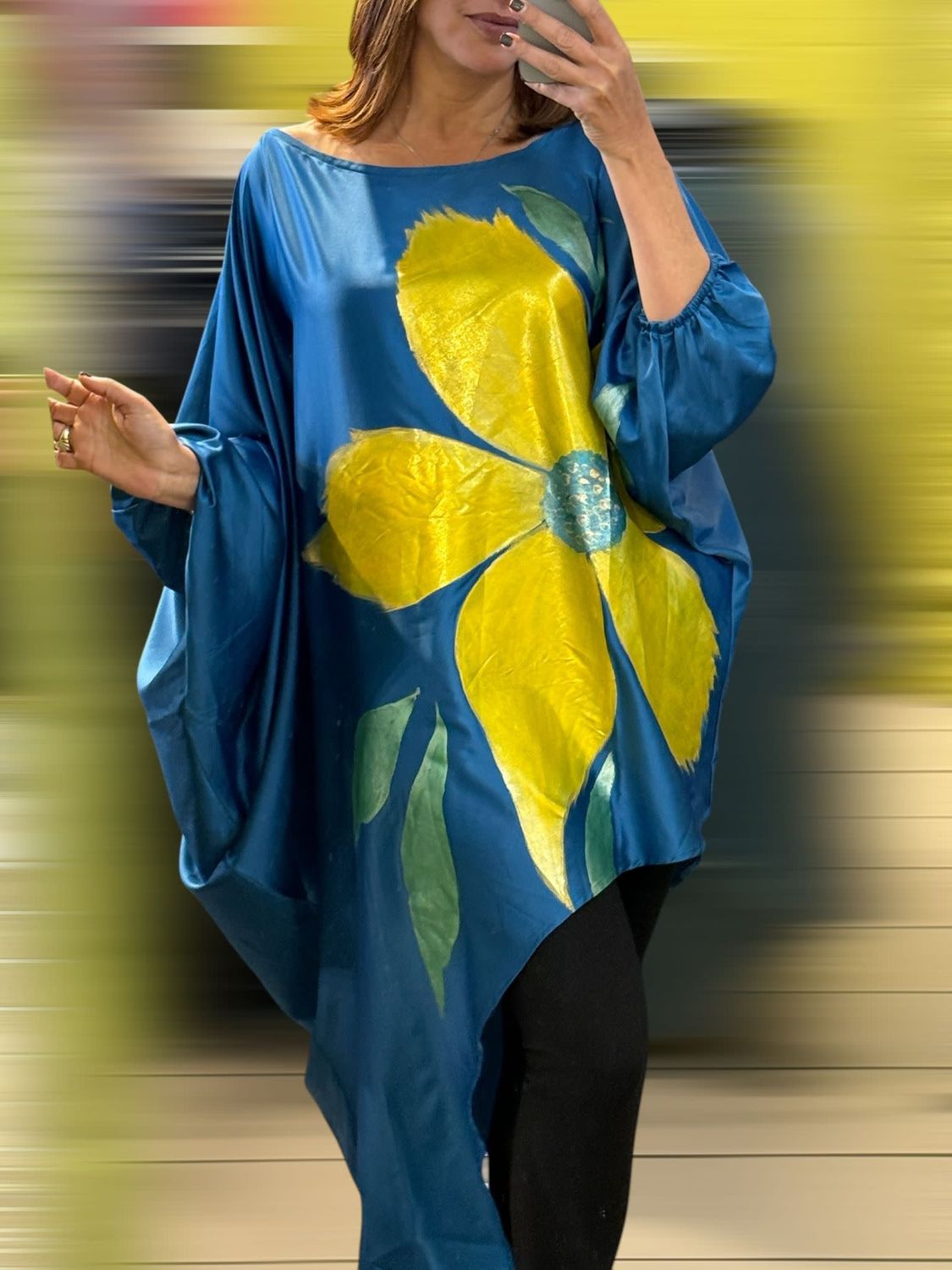 Hand Painted assymetrical Tunic