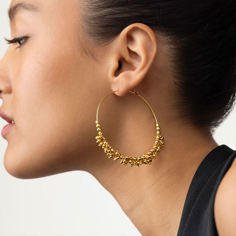 dd16122ORECCHINI CERCHI FINI MOGRA