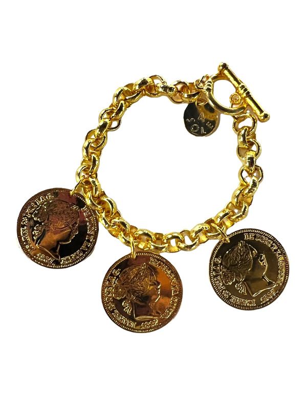3 coins Bracelet 4 soles