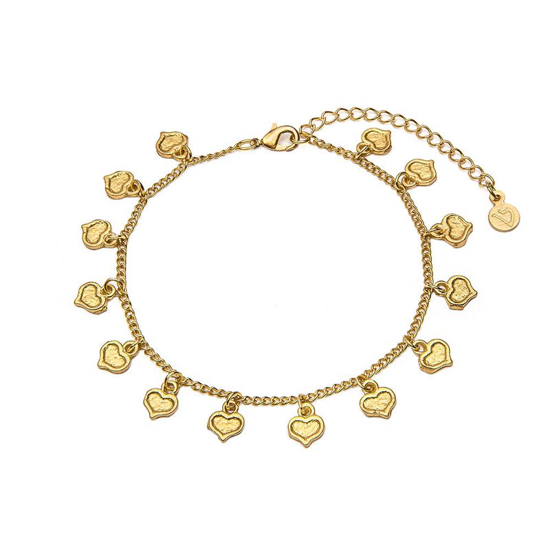 dd40008 CAVIGLIERA PENDENTI CUORI INCISI