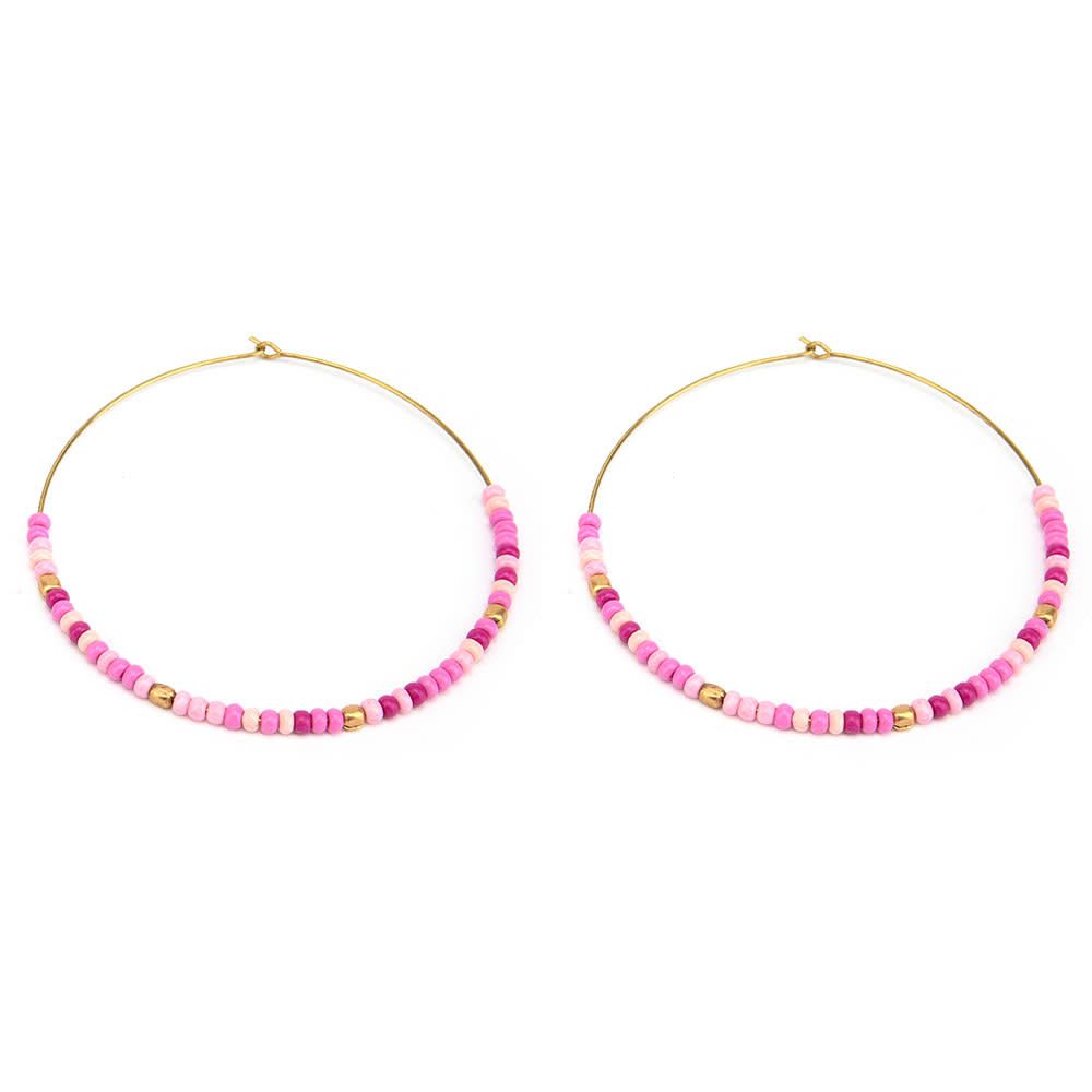 ORECCHINI CERCHIO FINO PERLINE