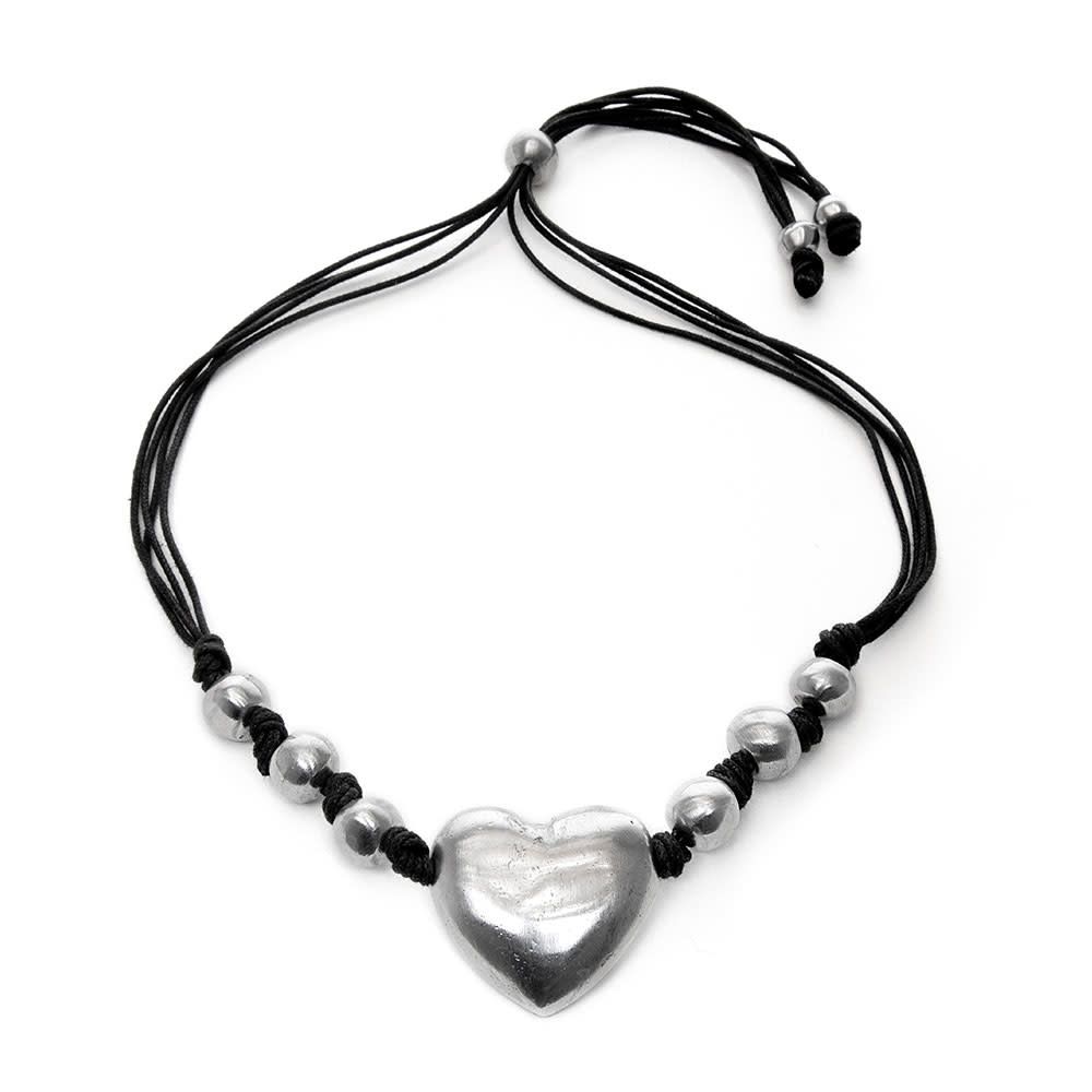 COLLIER 6 BOULE A COEUR BOMBEE AL02210