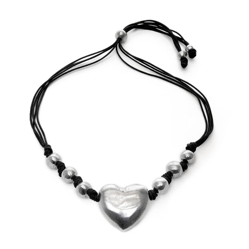 COLLIER 6 BOULE A COEUR BOMBEE AL02210