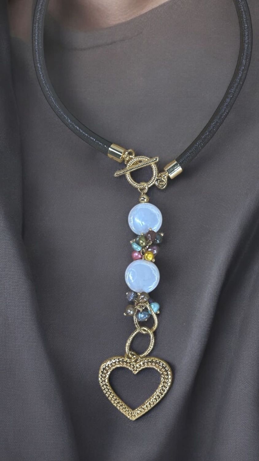 Elegant Cord Necklace pearl