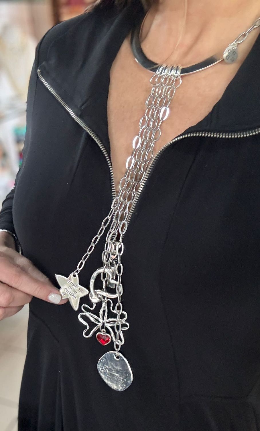 Long Choker Necklace 4 soles