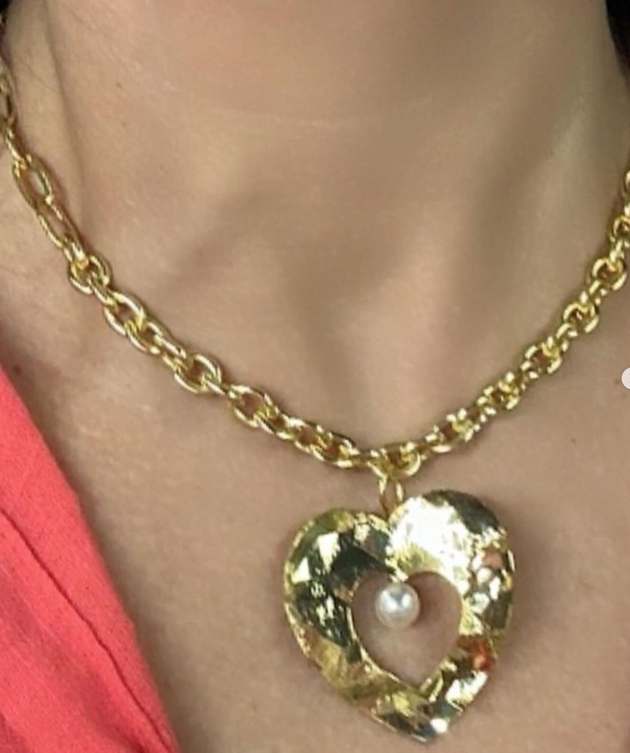 Heart &amp; pearl 4 Soles necklace