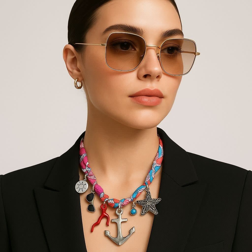 Anchor Silk Necklace by 5 Soles