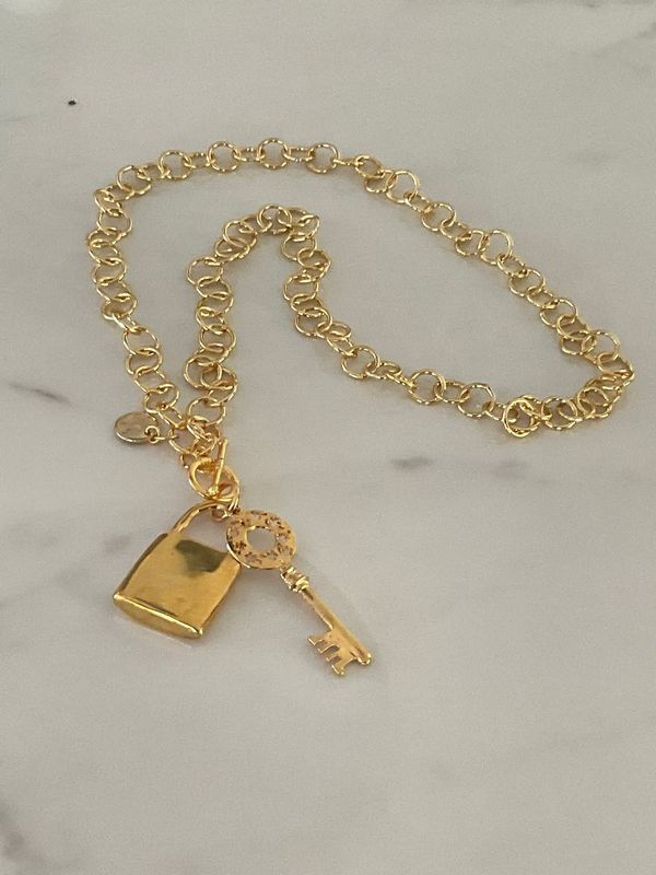 Big Lock and Key 4 Soles Necklace