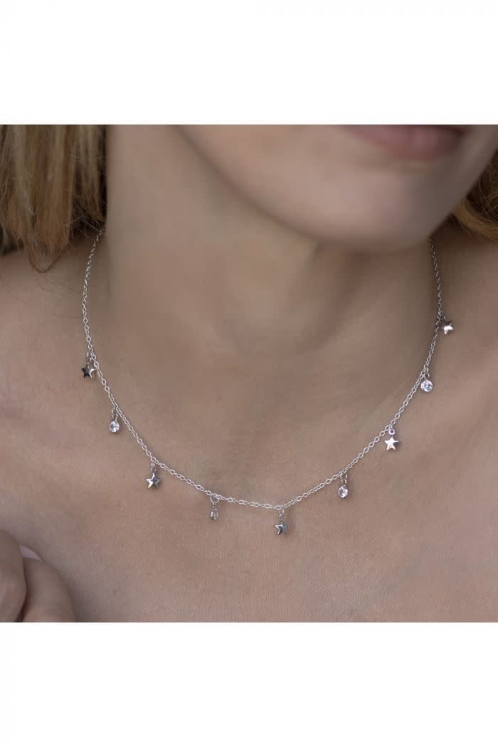 ks2009CHOKER HIGHLIGHTS/STARS silver
