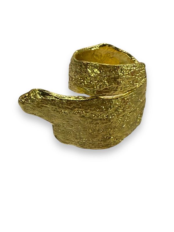 TexturedAdjustable Gold ring