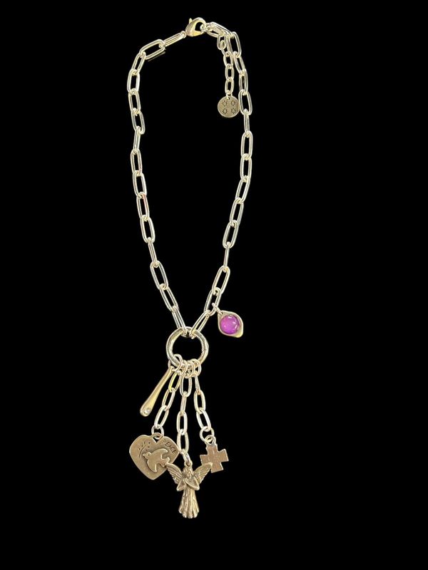 Multi Charms Angel Silver 4 soles