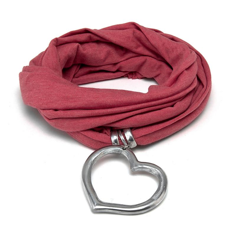 al18044ESCHARPE COEUR BOMBE&#39; À/TROU ROUGE