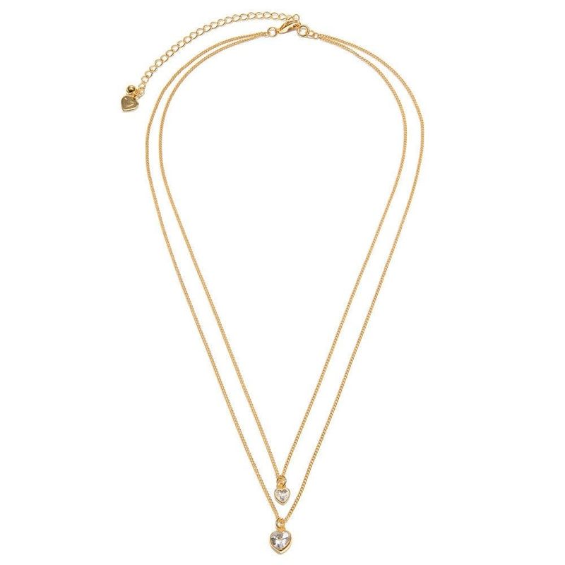 kg20202 CHAIN NECKLACE HEART LIGHT POINT gold