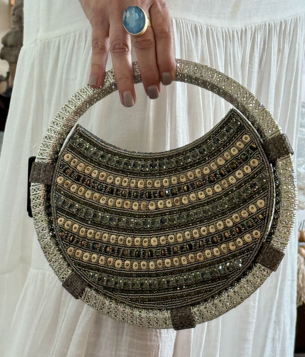 Handcrafted Semi-Circular Elegance Bag