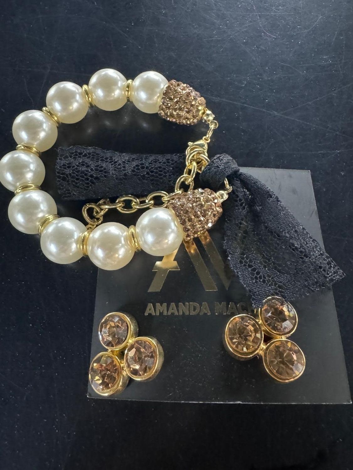 Pearl Bracelet &amp; Earrings Amanda Machado